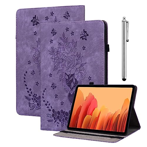 KEDBBAO Hülle für Amazon Fire HD 10 & HD 10 Plus (13./11. Generation, 2023/2021 Release), Multi-Winkel Flip PU Leder Schutzhülle mit Stifthalter und Standfunktion für Fire HD 10 2023 Hülle, Lila von KEDBBAO