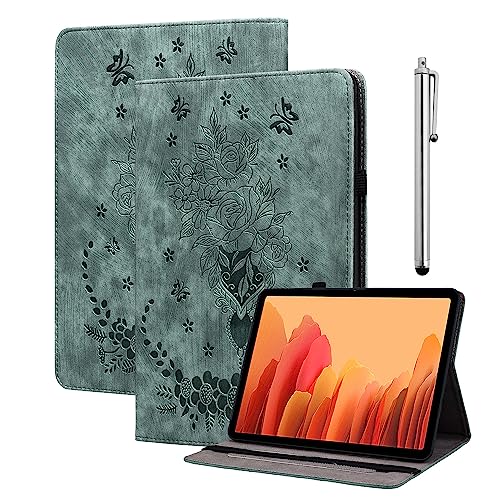 KEDBBAO Hülle für Lenovo Tab M10 HD 2nd Gen 10.1 Zoll TB-X306F/TB-X306X, Multi-Winkel Folio Flip PU Leder Schutzhülle mit Stifthalter und Standfunktion für Lenovo Tab M10 HD Hülle, Grün von KEDBBAO