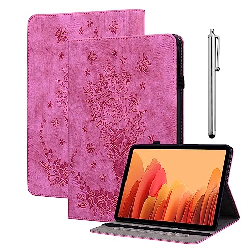 KEDBBAO Hülle für Samsung Galaxy Tab A7 Lite 8.7 2021 SM-T225/T220, Multi-Winkel Folio Flip PU Leder Schutzhülle mit Stifthalter und Standfunktion Kompatibel mit Samsung Tab A7 Lite Hülle, Rosarot von KEDBBAO