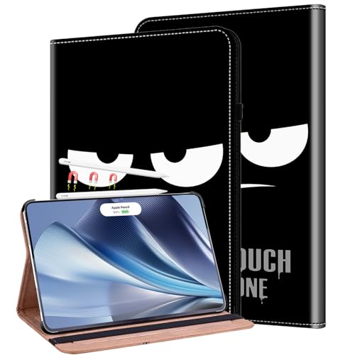 KEDBBAO Hülle für iPad Air 13 Zoll 2025 M3/2024 M2 Schutzhülle Flip Wallet Cover Case mit Auto Schlaf/Wach unterstützt Pencil Pro/USB-C für iPad Air 13 Hülle, Don't Touch von KEDBBAO