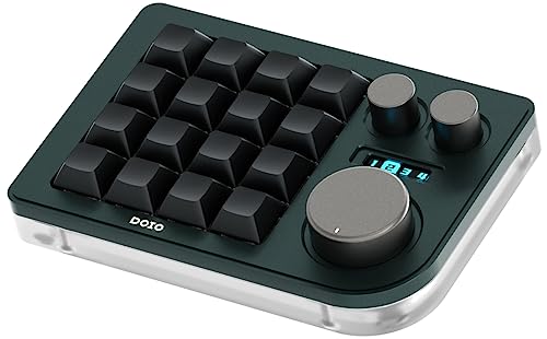 KEEBMONKEY Megalodon Mini-Tastatur mit drei Knöpfen, programmierbar, 16 Tasten, Grün von KEEBMONKEY