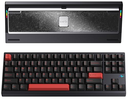 KEEBMONKEY WOBKEY Crush 80 Reboot CNC-Aluminium, 5-Sekunden-Schnellwechsel, Dreifach-Modus-Konnektivität, mechanische Tastatur mit überlegener Akustik (Pro Black) von KEEBMONKEY