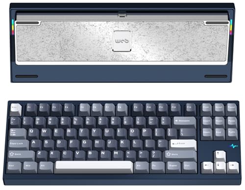 KEEBMONKEY WOBKEY Crush 80 Reboot CNC-Aluminium, 5-Sekunden-Schnellwechsel, Dreifach-Modus-Konnektivität, mechanische Tastatur mit überlegener Akustik (Pro Navy) von KEEBMONKEY
