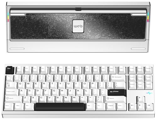 KEEBMONKEY WOBKEY Crush 80 Reboot CNC-Aluminium, 5-Sekunden-Schnellwechsel, Dreifach-Modus-Konnektivität, mechanische Tastatur mit überlegener Akustik (Pro Silver) von KEEBMONKEY