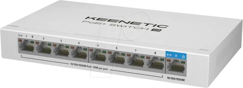 KN-4710-01-EU - Switch, 9-Port, Gigabit Ethernet, PoE+ von KEENETIC