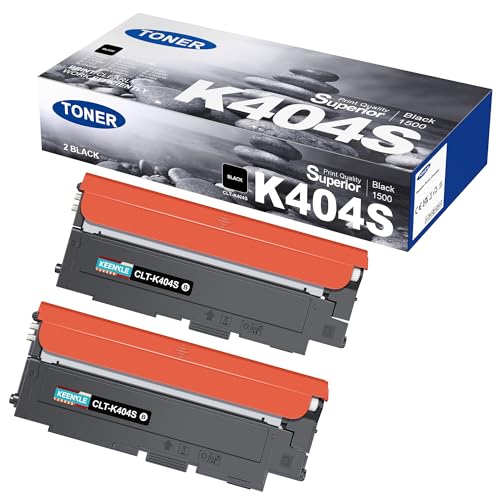 CLT-P404C K404S Toner Kompatibel für Samsung C480W Toner CLT-404S CLT-K404S CLT-C404S CLT-Y404S CLT-M404S 404S für Xpress SL C480W C480FW C430W C430 C480 C480FN C48X (Schwarz, 2er-Pack) von KEENKLE