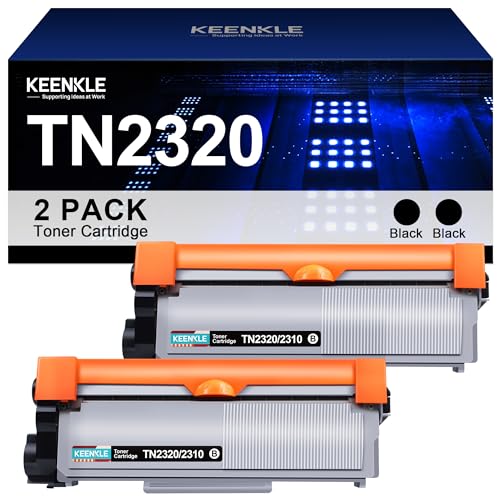KEENKLE TN2320 TN-2320 Kompatibel für Brother TN 2320 TN-2310 TN2310 Toner für Brother MFC-L2700DW MFC-L2700DN DCP-L2520DW HL-L2340DW MFC-L2740DW MFC-L2720DW HL-L2300D HL-L2360DN (Schwarz, 2er-Pack) von KEENKLE