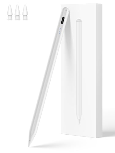 Stylus Pen für iPad (2018–2023), USB-C Schnelllade-Apple iPad Pencil mit Handflächenabweisung, Neigungsempfindlichkeit für iPad Air 5/4/3, iPad Mini 6/5, iPad 10/9/8/7/6, iPad Pro 12,9 Zoll/11 Zoll von KEEPRO