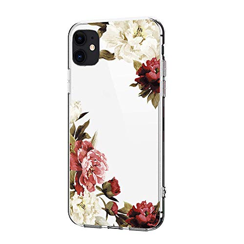 für iPhone 11 Hülle Blumen Flexibele Schuzthülle Silikon TPU Stoßfeste Handyhülle Transparent Mädchen Case Cover für iPhone 11 Vintage Blumen für iPhone 11 Hülle Blumen Flexibele Schuzthülle Silikon TPU Stoßfeste Handyhülle Transparent Mädchen Case Cover für iPhone 11 Vintage Blumen von KEEPXYZ