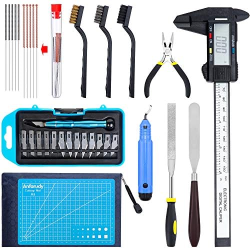 KEESIN 3D Drucker Zubehör Tool kit,35 Stück 3D Drucker Tool Kit 3D Druck Werkzeug 3D Druck Zubehö 3D Drucker Zubehör Set mit Debur Tool, Reinigungs und Entfernungswerkzeug von KEESIN