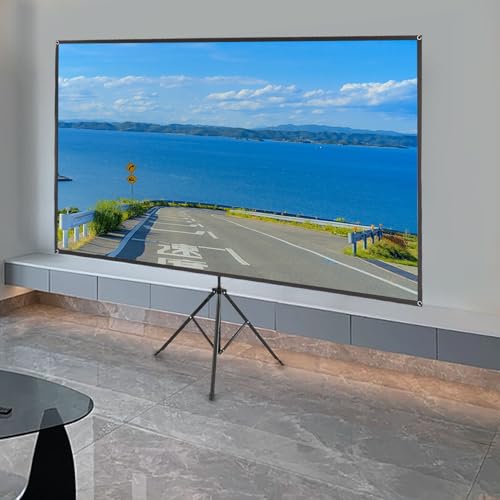 KEESUNG Beamer Leinwand 80 Zoll, Tragbar mit Stativ, 16:9 Leinwand Beamer 4K HD Projektion, Indoor & Outdoor Projektor für Zuhause, Outdoor, Gaming, Büro, Schule KEESUNG Beamer Leinwand 80 Zoll, Tragbar mit Stativ, 16:9 Leinwand Beamer 4K HD Projektion, Indoor & Outdoor Projektor für Zuhause, Outdoor, Gaming, Büro, Schule von KEESUNG