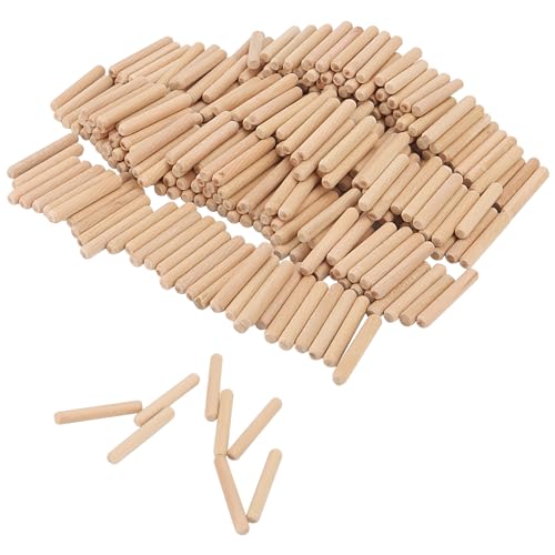 KEILEOHO 1000 Stück 1/4 x 1,5 Zoll Holzdübelstifte, 6 x 40 mm geriffelte Holzdübel Stifte mit abgeschrägten Enden, Holzdübel für Möbel, Kunstprojekte KEILEOHO 1000 Stück 1/4 x 1,5 Zoll Holzdübelstifte, 6 x 40 mm geriffelte Holzdübel Stifte mit abgeschrägten Enden, Holzdübel für Möbel, Kunstprojekte von KEILEOHO
