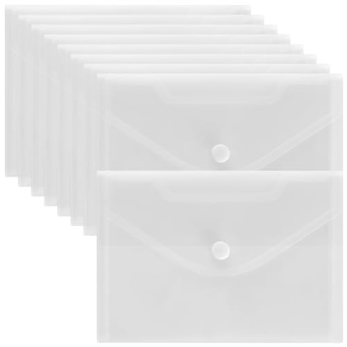 KEILEOHO 50 Stück Dokumententasche A6 Transparent, Kunststoff Transparente Dokumentenmappe mit Druckknopf für Dokumente Organisieren, 170 x 120 x 1,6 mm KEILEOHO 50 Stück Dokumententasche A6 Transparent, Kunststoff Transparente Dokumentenmappe mit Druckknopf für Dokumente Organisieren, 170 x 120 x 1,6 mm von KEILEOHO
