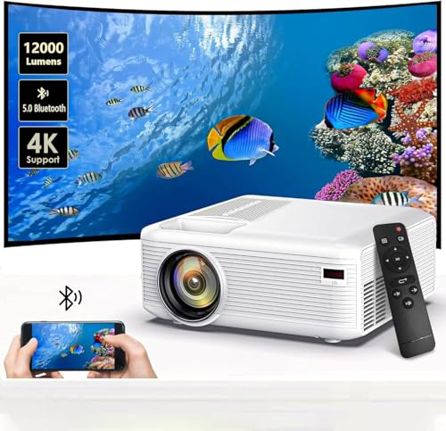 KEJOG Native 1080P Mini-Projektor unterstützt 4K und Bluetooth, macht es zu einem tragbaren Outdoor-Movie Projektor. Er ist kompatibel mit Smartphones, HDMI, USB, Fire Stick und PS5. von KEJOG