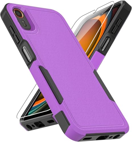 KEKBOXQ für Samsung Galaxy XCover 7 Handyhülle mit 1 Stück Panzer Schutz Glas,Militärischer Stoßfest Case Cover, Silikon Kratzfest Schutzhülle Anti-Fingerabdruck, Samsung XCover 7 Hülle, Violett KEKBOXQ für Samsung Galaxy XCover 7 Handyhülle mit 1 Stück Panzer Schutz Glas,Militärischer Stoßfest Case Cover, Silikon Kratzfest Schutzhülle Anti-Fingerabdruck, Samsung XCover 7 Hülle, Violett von KEKBOXQ