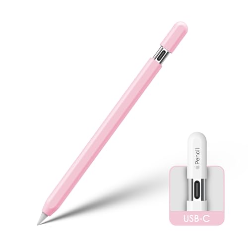 KELIFANG Silikon-Schutzhülle, kompatibel mit Apple Pencil (USB-C), niedlich, rosa, schützende Haut, Zubehör für Apple Pencil 3. Generation, kompatibel mit iPad Pro 11 12,9 Zoll von KELIFANG