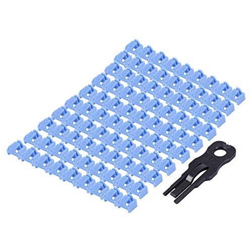 KELING 100-Teiliger RJ45-Anschluss Ethernet-LAN-Hub Staubschutzkappe Blockierschutz mit ProprietäRem Schloss und SchlüSsel von KELING
