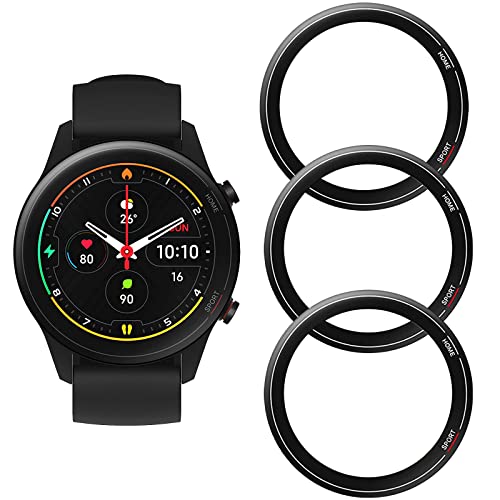 [3 Stück] KELOLIN Displayschutzfolie kompatibel mit Xiaomi Mi Watch,3D Gebogene Kanten,Kratzfest, Anti-Bläschen,HD Bruchsicherer Flexibler Schutzfolie für Xiaomi Mi Watch von KELOLIN