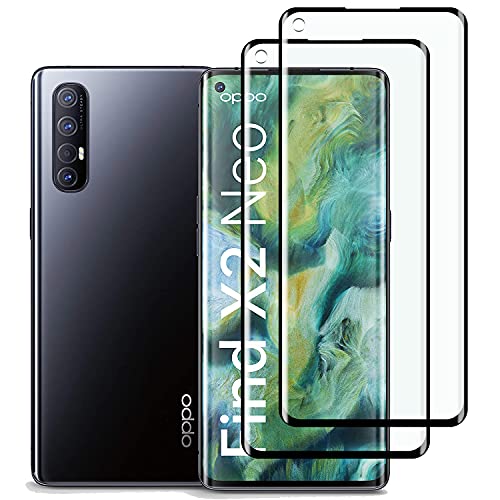 KELOLIN [2 Stück] Panzer Schutz Glas Schutzfolie für OPPO Find X2 Neo, 3D Vollständige Abdeckung [9H Härte] [HD Anti-Scratch] [No-Bubble] Displayschutzfolie Kompatibel mit OPPO Find X2 Neo von KELOLIN