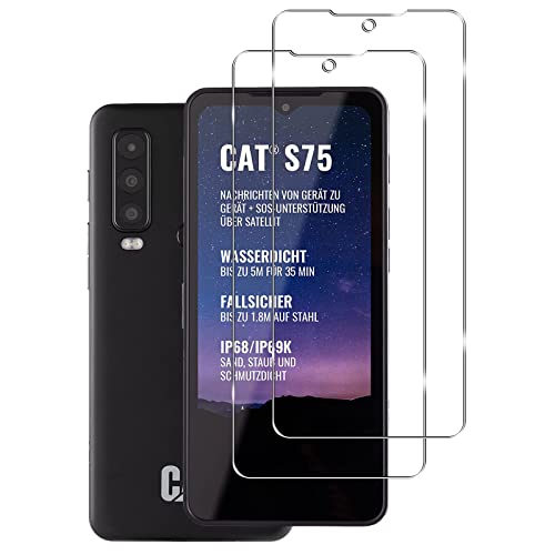 KELOLIN【2 Stück für Cat S75 für Panzer Schutz Glas Bildschirm Schutzfolie, 9H Härte, Anti-Kratzen, Anti-Bläschen, HD-Klar Displayschutzfolie Kompatibel mit Cat S75 KELOLIN【2 Stück für Cat S75 für Panzer Schutz Glas Bildschirm Schutzfolie, 9H Härte, Anti-Kratzen, Anti-Bläschen, HD-Klar Displayschutzfolie Kompatibel mit Cat S75 von KELOLIN