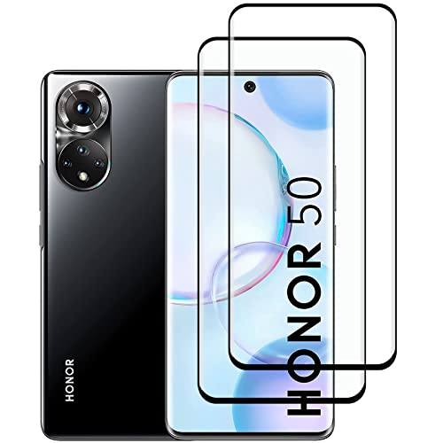 KELOLIN [2 Stück für HONOR 50 5G Panzer Schutz Glas Schutzfolie,3D Vollständige Abdeckung [9H Härte] [Anti-Scratch] [No-Bubble] Displayschutzfolie für HONOR 50 5G von KELOLIN