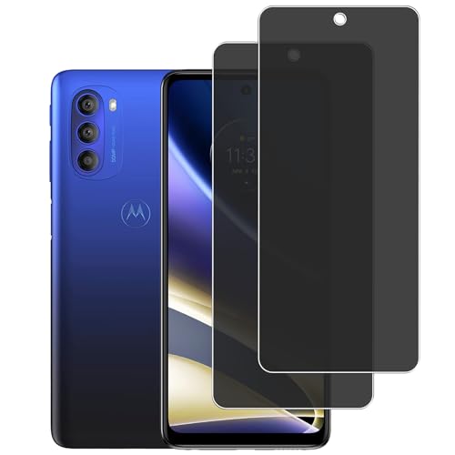 KELOLIN [2 Stück für Motorola Moto G51 5G Privatbildschirm für Panzerglas, 9H Härte, Anti-Spy, Anti-Kratzen, Sichtschutz Schutzfolie Kompatibel mit Motorola Moto G51 5G von KELOLIN