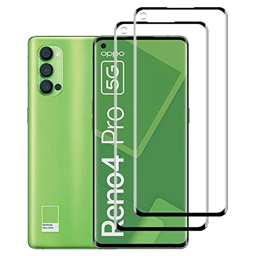 KELOLIN [2 Stück] für OPPO Reno4 Pro 5G/Find X3 Neo 5G: Panzer Schutz Glas, 3D Vollständige Abdeckung [9H Härte] [Anti-Scratch] [No-Bubble] Bildschirm Schutzfolie von KELOLIN