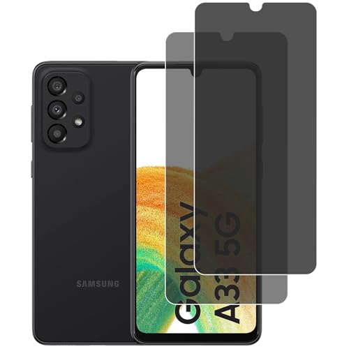 KELOLIN [2 Stück für Samsung Galaxy A33 5G Privatbildschirm für Panzerglas, 9H Härte, Anti-Spy, Anti-Kratzen, Sichtschutz Schutzfolie Kompatibel mit Samsung Galaxy A33 5G KELOLIN [2 Stück für Samsung Galaxy A33 5G Privatbildschirm für Panzerglas, 9H Härte, Anti-Spy, Anti-Kratzen, Sichtschutz Schutzfolie Kompatibel mit Samsung Galaxy A33 5G von KELOLIN