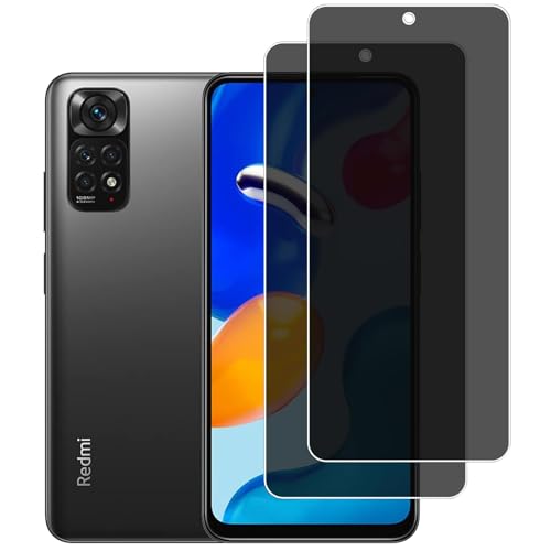 KELOLIN [2 Stück für Xiaomi Redmi Note 11 / Redmi Note 11S Privatbildschirm für Panzerglas, 9H Härte, Anti-Spy, Anti-Kratzen, Sichtschutz Schutzfolie Kompatibel mit Xiaomi Redmi Note 11/Note 11S von KELOLIN