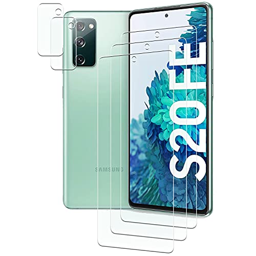 KELOLIN [3+2 Stück ] Kompatibel mit Samsung Galaxy S20 FE Panzer Schutz Glas Schutzfolie + Kamera Schutzfoli, 9H Härte, Anti-Kratzen, Anti-Bläschen, HD-Klar Schutzfolie für Samsung Galaxy S20 FE von KELOLIN