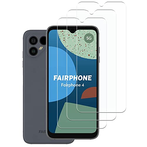 KELOLIN [3 Stück] Kompatibel mit Fairphone 4 5G Panzer Schutz Glas Schutzfolie, 9H Härte, Anti-Kratzen, Anti-Bläschen, HD-Klar Bildschirm Schutzfolie für Fairphone 4 5G von KELOLIN