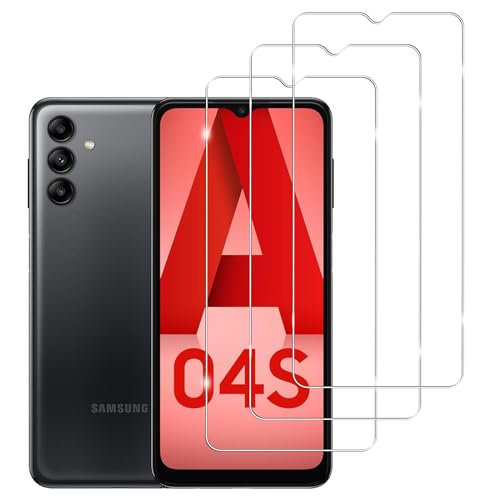 KELOLIN [3 Stück Kompatibel mit Samsung Galaxy A04S für Panzerglas Schutzfolie, 9H Härte, Anti-Kratzen, Anti-Bläschen, HD-Klar Bildschirm Schutzfolie für Samsung Galaxy A04S von KELOLIN