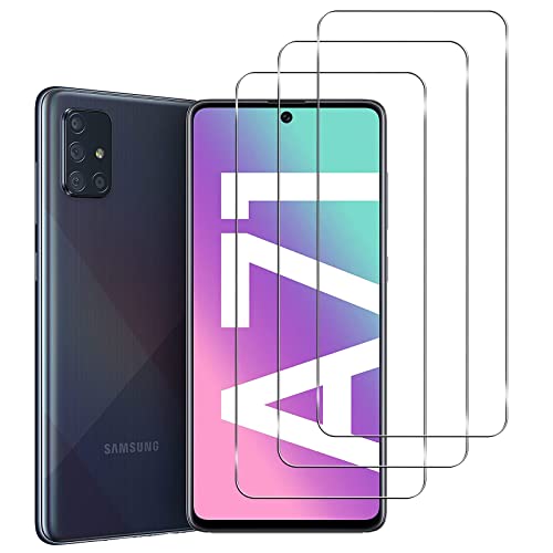 KELOLIN [3 Stück] Kompatibel mit Samsung Galaxy A71 für panzerglas Schutzfolie, 9H Härte, Anti-Kratzen, Anti-Bläschen, HD-Klar Bildschirm Schutzfolie für Samsung Galaxy A71 von KELOLIN