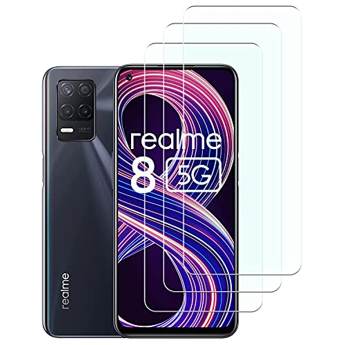 KELOLIN [3 Stück] Kompatibel mit realme 8 5G (6,5") Panzer Schutz Glas Schutzfolie, 9H Härte, Anti-Kratzen, Anti-Bläschen, HD-Klar Bildschirm Schutzfolie für realme 8 5G (6,5") von KELOLIN