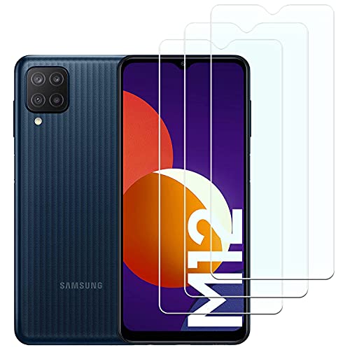 KELOLIN [3 Stück] Panzer Schutz Glas Bildschirm Schutzfolie für Samsung Galaxy M12, 9H Härte, Anti-Kratzen, Anti-Bläschen, HD-Klar Bildschirm Schutzfolie Kompatibel mit Samsung Galaxy M12 von KELOLIN