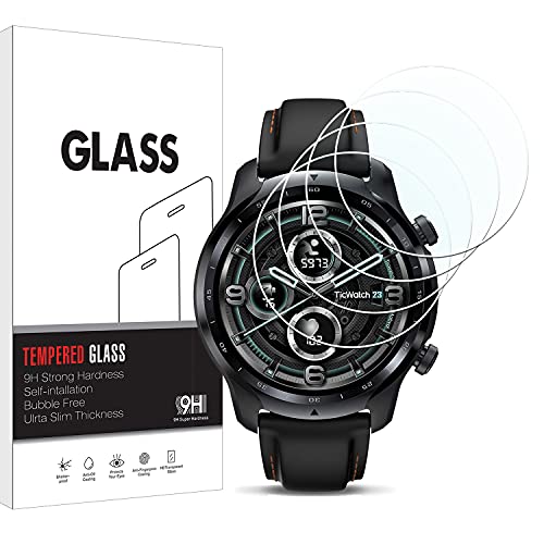 KELOLIN [4 Stück] für Ticwatch Pro 3 Panzer Schutz Glas Bildschirm Schutzfolie 9H Härte,Kratzfest, Blendfrei, Anti-Fingerprint HD Displayschutzfolie kompatibel mit Ticwatch Pro 3 von KELOLIN