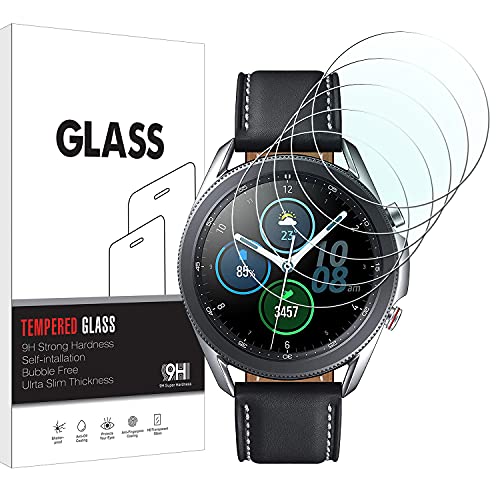 KELOLIN [5 Stück] für Samsung Galaxy Watch 3 Panzer Schutz Glas Bildschirm Schutzfolie (41MM) 9H Härte, Kratzfest, Blendfrei, HD Displayschutzfolie kompatibel mit Samsung Galaxy Watch 3 (41MM) von KELOLIN