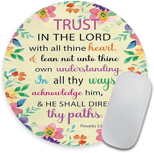 Mauspad mit Bibelvers und Sprichwörtern 35:6 - Trust in The Lord with All Your Heart Mauspads von KEMAXI