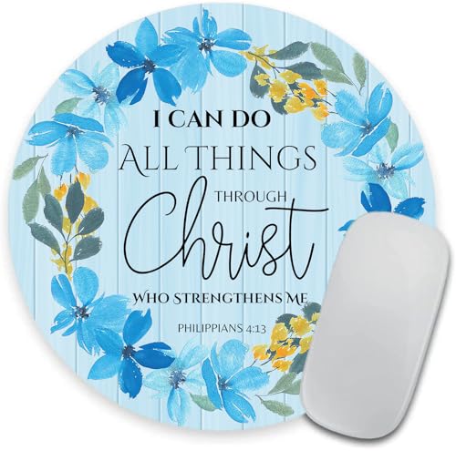 Mauspad mit christlichen Bibelversen, "I can do All Things Through Christ which strengtheneth me,Philipper 4 13 von KEMAXI