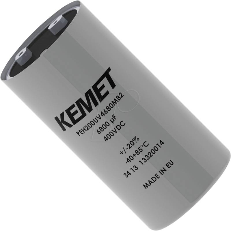 PEH200 100M 63 - Becher-Elko, radial, 100 mF, 63 V, 85°C, 2000h, 20% von KEMET