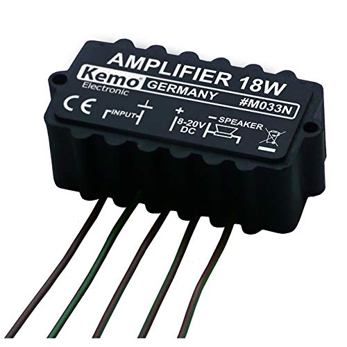 Kemo M033N Robuster Universal-Verstärker 18 W. Feuchtigkeits- und rüttelfest. Elektronische Sicherung gegen Überhitzung und Überlastung Kemo M033N Robuster Universal-Verstärker 18 W. Feuchtigkeits- und rüttelfest. Elektronische Sicherung gegen Überhitzung und Überlastung von KEMO