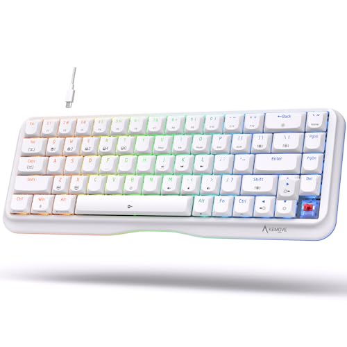 KEMOVE K68se Gaming Mechanische Tastatur mit Red Linear Switch,Ultra-Compact Mini 68 Tasten Anti-Ghosting,Typ-C-Datenkabel,US Layout für PC Windows Gamer Typist,Weiß KEMOVE K68se Gaming Mechanische Tastatur mit Red Linear Switch,Ultra-Compact Mini 68 Tasten Anti-Ghosting,Typ-C-Datenkabel,US Layout für PC Windows Gamer Typist,Weiß von KEMOVE