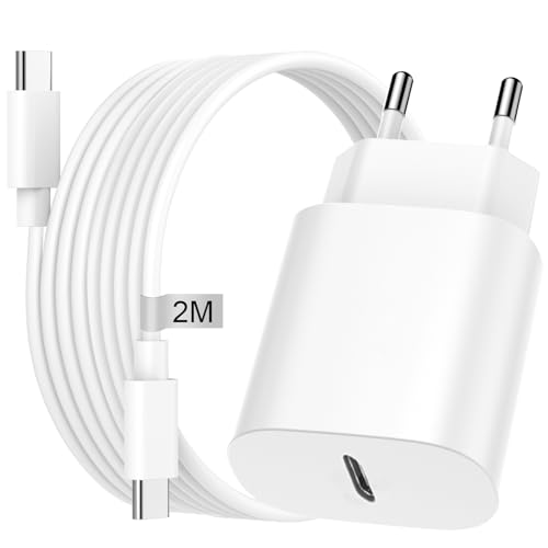 25W USB C Ladegerät mit Ladekabel für Samsung Galaxy S24 Ultra S23 S22 S21 S20FE S10 A55 A54 A53 5G A35 A34 A25 A15, Samsung Schnellladegerät USB C Netzteil USB C Charger Adapter mit Kabel (weiß) von KEMPOW