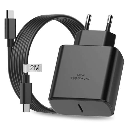 45W Schnellladegerät USB C Ladekabel für Samsung Galaxy S24 Ultra S23 S22 S21 S20FE S10 Note 20,2M Schnellladekabel USB C mit Netzteil Samsung Ladegerät USB C Fast Charger Adapter (schwarz) 45W Schnellladegerät USB C Ladekabel für Samsung Galaxy S24 Ultra S23 S22 S21 S20FE S10 Note 20,2M Schnellladekabel USB C mit Netzteil Samsung Ladegerät USB C Fast Charger Adapter (schwarz) von KEMPOW