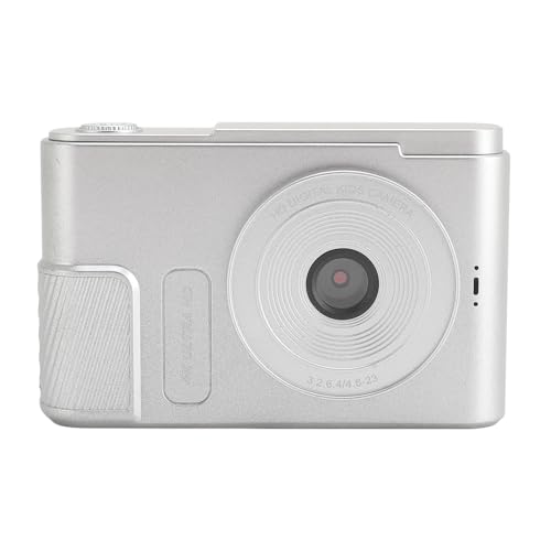 4K Digitalkamera, 48MP 16x Digital Zoom mit 2,4 -Zoll -Bildschirm für Kinderstudenten Vlog, Support Video Photo, Record Travel Graduation, Leichtes Kompakt (Silber) von KENANLAN