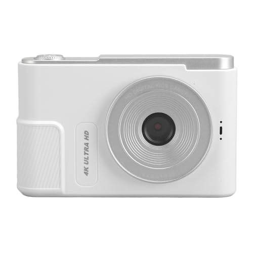 4K Digitalkamera, 48MP 16x Digital Zoom mit 2,4 -Zoll -Bildschirm für Kinderstudenten Vlog, Support Video Photo, Record Travel Graduation, Leichtes Kompakt (Weiß) von KENANLAN