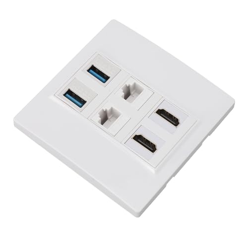 6 Port Multimedia Wall Plate USB3.0 Combo -Wandplatte, 5gbit / S Cat6 RJ45, HD Multimedia -Schnittstellenpanel für Computer, Fernseher, Projektoren mit USB -Kompatibilität 6 Port Multimedia Wall Plate USB3.0 Combo -Wandplatte, 5gbit / S Cat6 RJ45, HD Multimedia -Schnittstellenpanel für Computer, Fernseher, Projektoren mit USB -Kompatibilität von KENANLAN