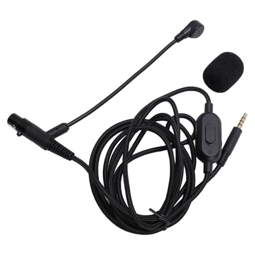 KENANLAN Boom -Mikrofon -Kabel für Kopfhörer, 3 Pin XLR Frauen Bis 3,5 Mm Kabel mit Mikrofon für Q701 K712 K702 K240 K240 Mk II K141 K171 von KENANLAN