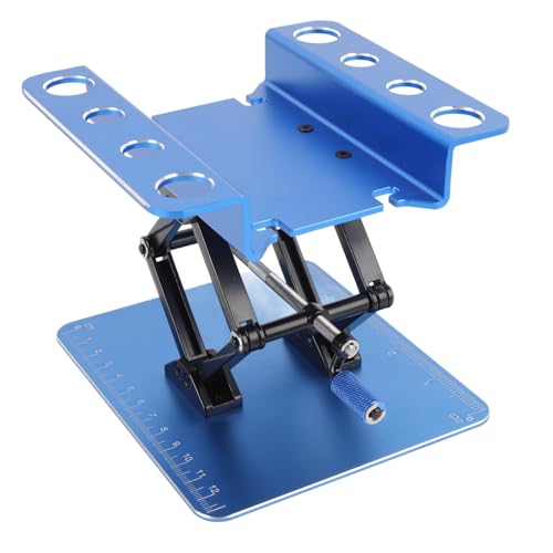 KENANLAN RC -Auto Arbeitsständer, Metall RC -Auto Arbeitsständer, Rotatable Höhenverstellbares Reparaturplattform für 1: 8 und 1:10 Autos, Simulation Metallmaterial (Blau) von KENANLAN