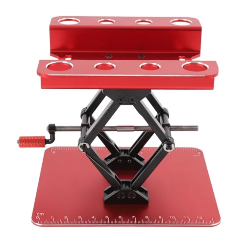 RC -Auto Arbeitsständer, Metall RC -Auto Arbeitsständer, Rotatable Höhenverstellbares Reparaturplattform für 1: 8 und 1:10 Autos, Simulation Metallmaterial (Rot) von KENANLAN